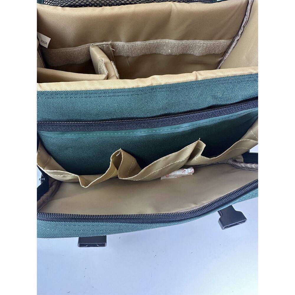 Retro Canon Camera Bag Organizer Green Pockets Shoulder Strap DSLR Carry Case - Picture 12 of 15